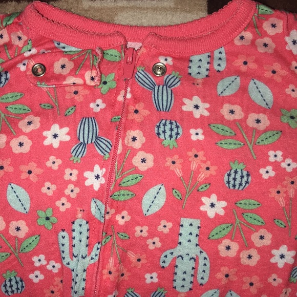 Carter’s simple joys 18M footed onesie cactus 🌵 flowers 🌸 - Picture 3 of 9